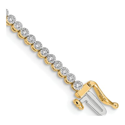 14K Yellow Gold 1/2 ct tw Diamond Tennis Bracelet
