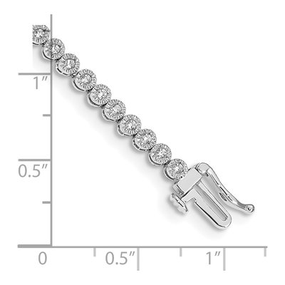 10K White Gold 1 ct tw Diamond Tennis Bracelet – view 3