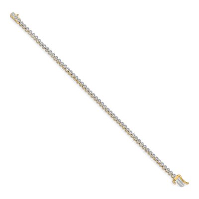 14K Yellow Gold 1 ct tw Lab-Grown Diamond Tennis Bracelet – view 2