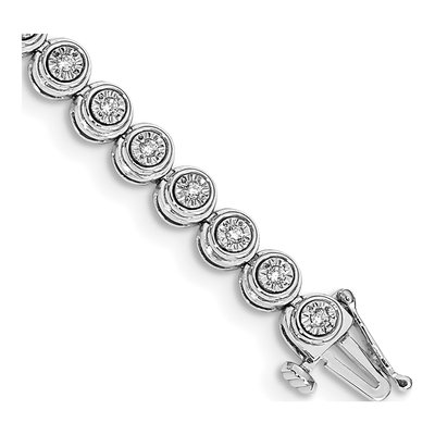 14K White Gold 1/2 ct tw Lab-Grown Diamond Line Bracelet