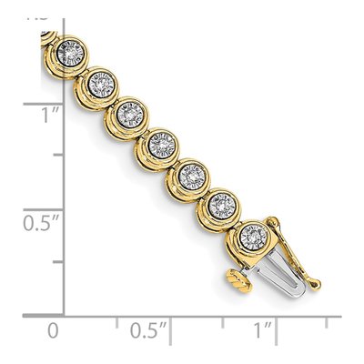 14K Yellow Gold 0.51 ct tw Diamond Circle Link Tennis Bracelet – view 3