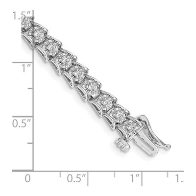 14K White Gold 5/8 ct tw Diamond Tennis Bracelet – view 3