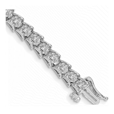 14K White Gold 5/8 ct tw Diamond Tennis Bracelet
