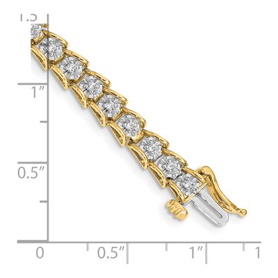 14K Yellow Gold 5/8 ct tw Diamond Tennis Bracelet – view 4