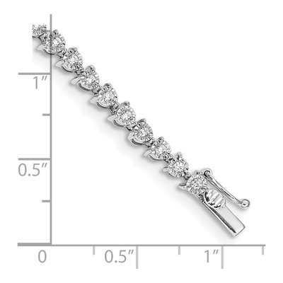 14K White Gold 1 ct tw Diamond Tennis Bracelet – view 3