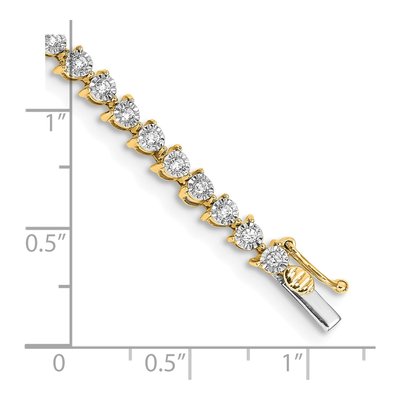 14K Yellow Gold 1 ct tw Diamond Tennis Bracelet – view 4