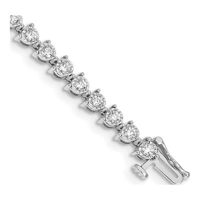 14K White Gold 2 ct tw Diamond Tennis Bracelet