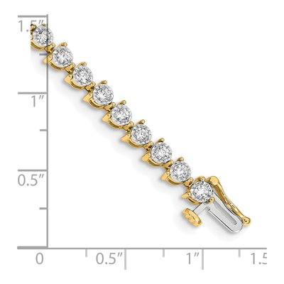14K Yellow Gold 2 ct tw Diamond Tennis Bracelet – view 3