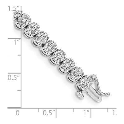 14K White Gold 3 ct tw Diamond Tennis Bracelet – view 3