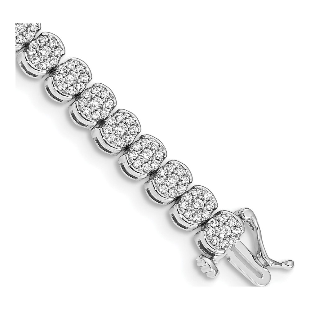 14K White Gold 3 ct tw Diamond Tennis Bracelet