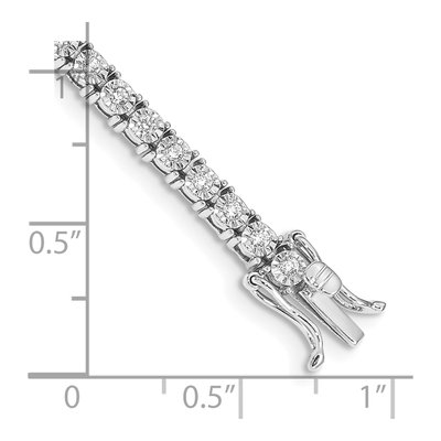 10K White Gold 1 ct tw Diamond Tennis Bracelet – view 2