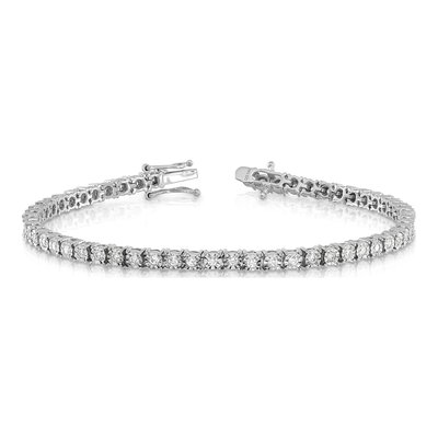 14K White Gold 1 ct tw Diamond Tennis Bracelet – view 4
