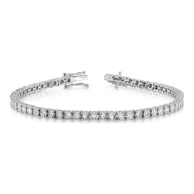 14K White Gold 1 ct tw Diamond Tennis Bracelet – view 5