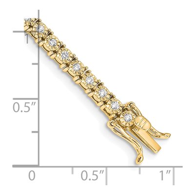 14K Yellow Gold 1 ct tw Diamond Tennis Bracelet – view 4