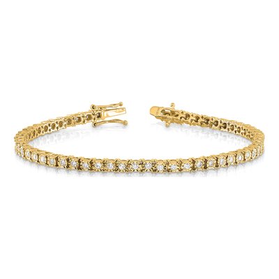14K Yellow Gold 1 ct tw Diamond Tennis Bracelet – view 5