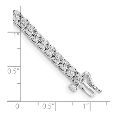 10K White Gold 2 ct tw Diamond Tennis Bracelet – view 4