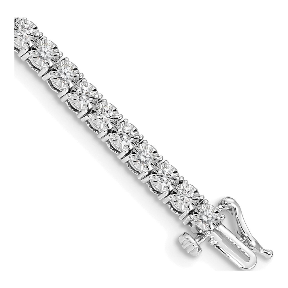 10K White Gold 2 ct tw Diamond Tennis Bracelet