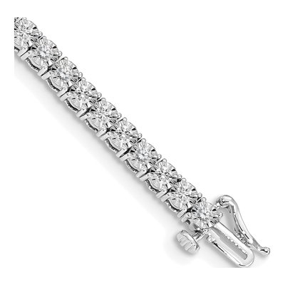 10K White Gold 2 ct tw Diamond Tennis Bracelet