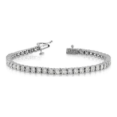 14K White Gold 2 ct tw Diamond Tennis Bracelet – view 5