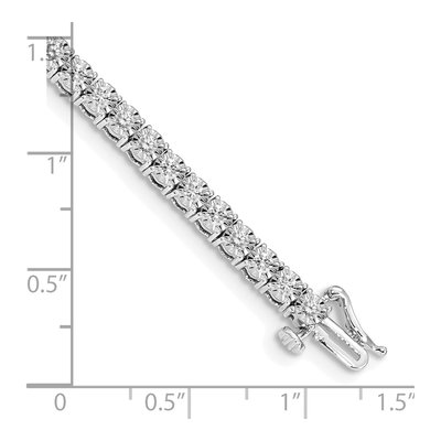 14K White Gold 2 ct tw Diamond Tennis Bracelet – view 6