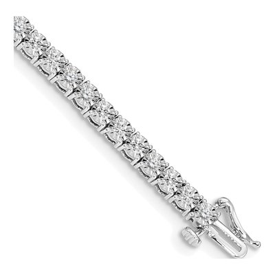 14K White Gold 2 ct tw Diamond Tennis Bracelet