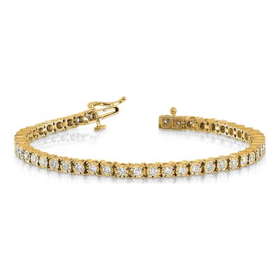 14K Yellow Gold 2 ct tw Diamond Tennis Bracelet – view 3