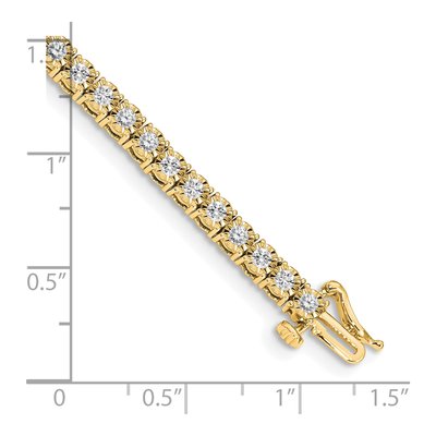 14K Yellow Gold 2 ct tw Diamond Tennis Bracelet – view 4