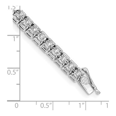 14K White Gold 2 ct tw Diamond Tennis Bracelet – view 4