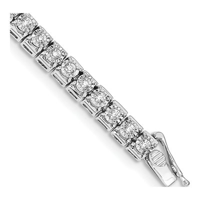 14K White Gold 2 ct tw Diamond Tennis Bracelet