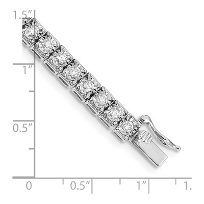 14K White Gold 3 ct tw Diamond Tennis Bracelet – view 3
