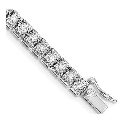 14K White Gold 3 ct tw Diamond Tennis Bracelet