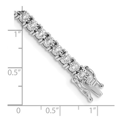 14K White Gold 2 ct tw Diamond Tennis Bracelet – view 3