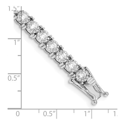 14K White Gold 3 ct tw Diamond Tennis Bracelet – view 3