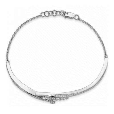 14K White Gold 1/2 ct tw Diamond Florina Bangle Bracelet – view 2
