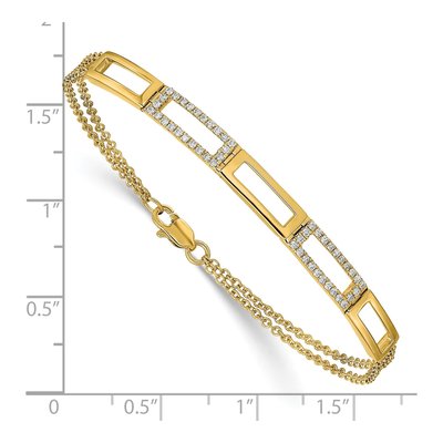 14K Yellow Gold 1/4 ct tw Diamond Link Bracelet – view 5