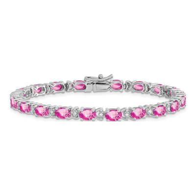 14K White Gold 1/10 ct tw Diamond Bracelet – view 3