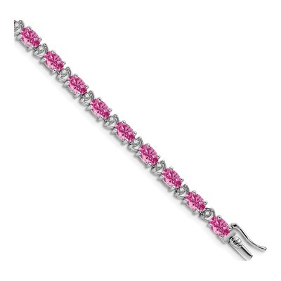14K White Gold 1/10 ct tw Diamond Bracelet