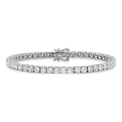 14K White Gold 7 7/8 ct tw Lab-Grown Diamond Tennis Bracelet – view 3