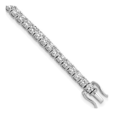 14K White Gold 7 7/8 ct tw Lab-Grown Diamond Tennis Bracelet