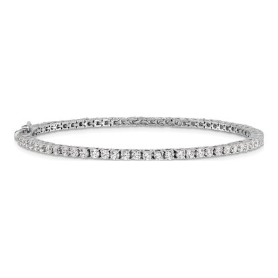 14K White Gold 4 3/8 ct tw Lab-Grown Diamond Tennis Bracelet – view 4