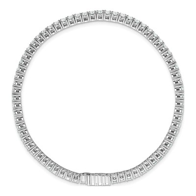 14K White Gold 4 3/8 ct tw Lab-Grown Diamond Tennis Bracelet – view 5