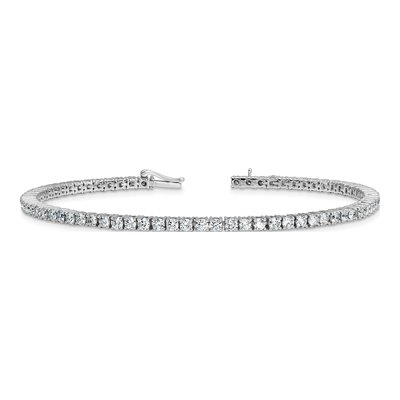 14K White Gold 4 3/8 ct tw Lab-Grown Diamond Tennis Bracelet – view 6