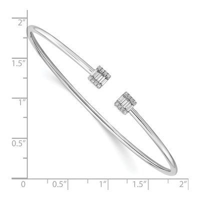 14K White Gold 1/4 ct tw Diamond Cuff Bracelet – view 3