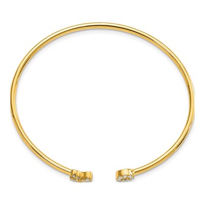 14K Yellow Gold 1/5 ct tw Diamond Cuff Bracelet – view 3