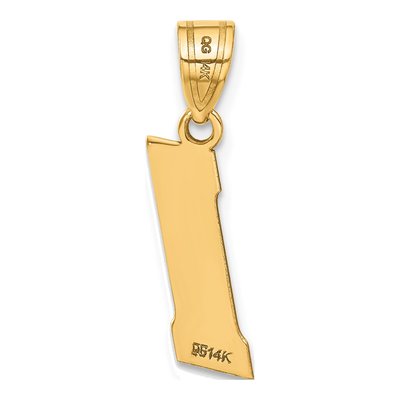 14K Yellow Gold Number 1 Pendant – view 4
