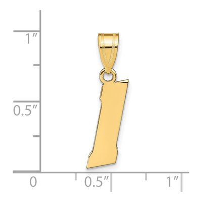 14K Yellow Gold Number 1 Pendant – view 5