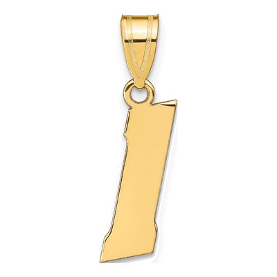 14K Yellow Gold Number 1 Pendant