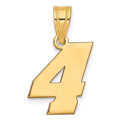 14K Yellow Gold Number 4 Pendant