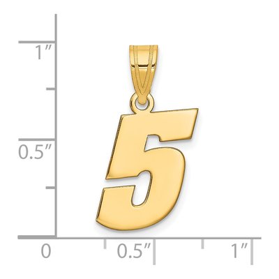 14K Yellow Gold Number 5 Pendant – view 3