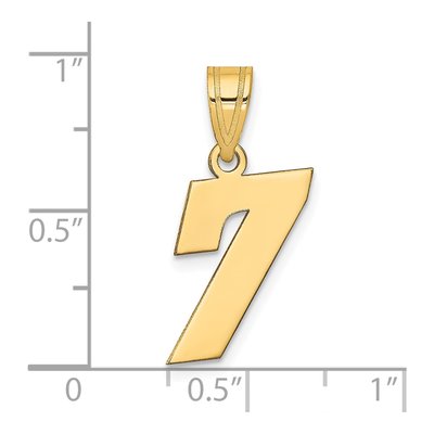 14K Yellow Gold Number 7 Pendant – view 3